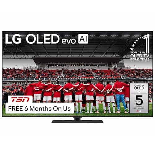 LG 65-Inch G6 OLED evo AI 4K Smart TV – α11 AI Processor Gen3, Hyper Radiant, Reflection Free, Up to 165Hz Refresh Rate, G-SYNC, FreeSync, Dolby...