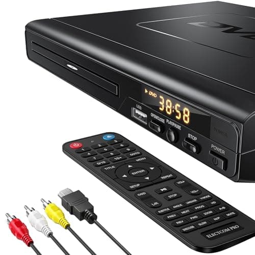 DVD Players for TV with HDMI, DVD Players that Play All Regions, Simple DVD Player for Elderly, CD Player for Home Stereo System, Included HDMI and...