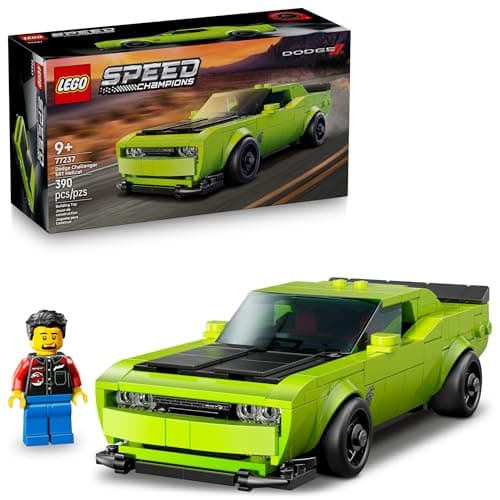 Jouet de voiture de sport LEGO Speed Champions Dodge Challenger SRT Hellcat - Ensemble de construction pour apprendre, jouer et afficher - Jouet pour enfants pour garçons et filles, âges...