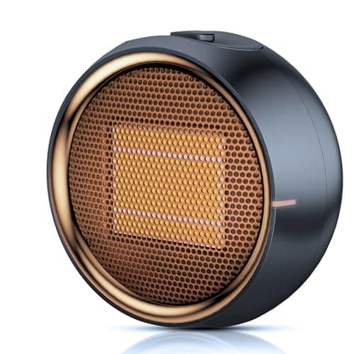 ASNUG Space Heater, Portable Electric Heaters for Indoor Use, PTC Ceramic Small Heater, 2S Efficient Heating, Tip-0ver & Overheat Protection, Quiet...