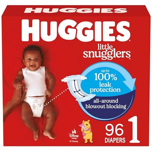 Couches HUGGIES taille 1 - Couches jetables Huggies Little Snugglers pour bébé HUGGIES, 96 ct, Giga Pack
