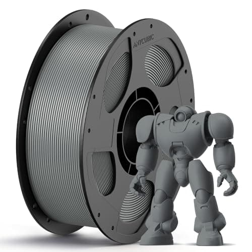 ANYCUBIC PLA+ Filament 1.75mm Texture Grey 1KG, PLA Plus 3D Printer Filament, Dimensional Accuracy +/- 0.02 mm, 2X Tougher & Smooth Printing, Fit...