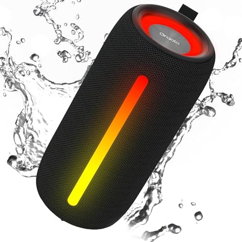 Oraolo Portable Bluetooth Speaker, Wireless Speaker with 24W Loud Stereo Sound, TWS Pairing, RGB Lights, Bluetooth 5.4, Support AUX/TF Card, IPX6...