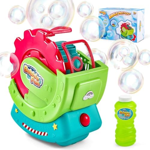 Bubble Machine for Toddlers Kids & Pets, with 8oz Safe Solution, Extra Large & Bubbles in Bubble Maker, Children & Pets Dog Toys Gift,...