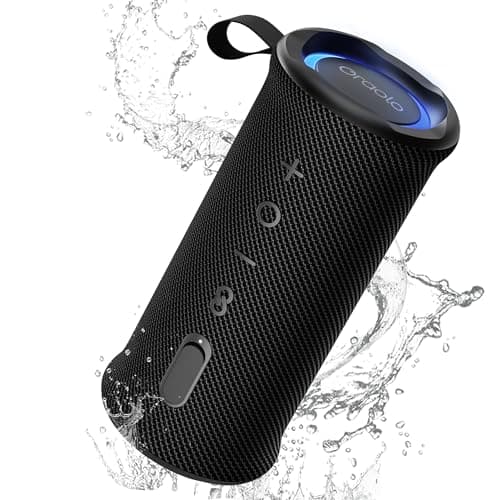Oraolo Portable Bluetooth Speaker, Wireless Speaker with 24W Loud Stereo Sound, Bluetooth 6.0, RGB Lights, IPX6 Waterproof, Ture Wireless Pairing,...