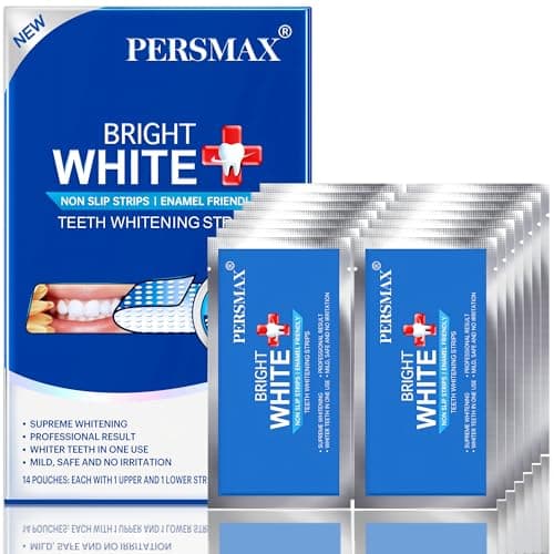 PERSMAX Teeth Whitening Strips – 14 Treatment, 28 Non-Slip Strips