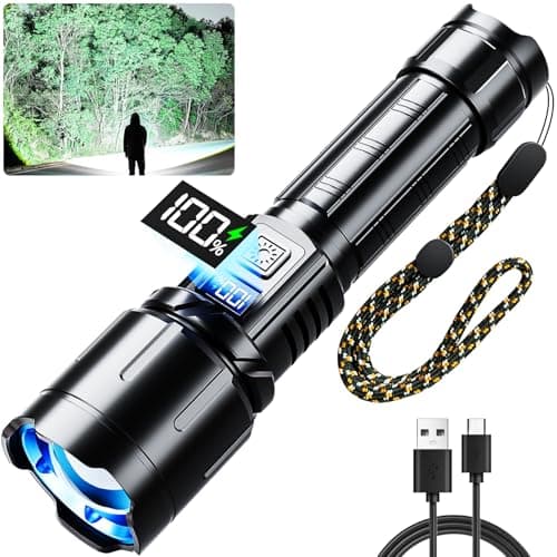 Rechargeable Flashlight 990000 High Lumen, Brightest LED Flashlights with IPX7 Waterproof, Zoomable, 6 Lighting Modes Super Bright Flash Light,...