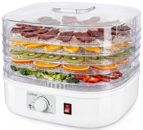 Nutrichef Food Dehydrator Machine | Dehydrates Beef Jerky, Meat, Food, Fruit, Vegetables & Dog Treats | Great For At Home Use | High-Heat...