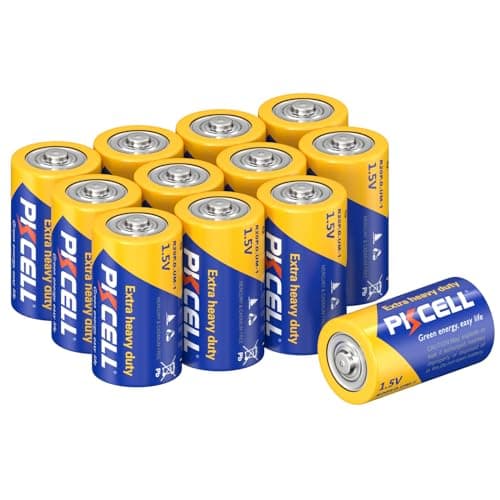 12PCS D Battery D Cell,R20P R20 D UM1 Zinc Chloride Battery