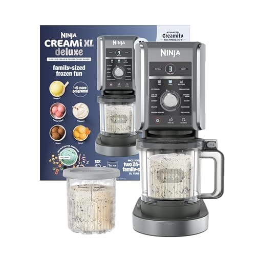 Ninja NC501 CREAMi Deluxe 11-in-1 Ice Cream & Frozen Treat Maker for Ice Cream, Sorbet, Milkshakes, Frozen Drinks & More, 11 Programs, with 2 XL...